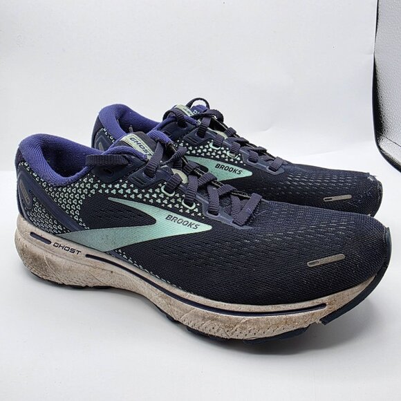 Brooks Ghost 14 Womens Size 7 Blue Purple Shoes Athletic Running Walking Outdoor - Picture 1 of 13